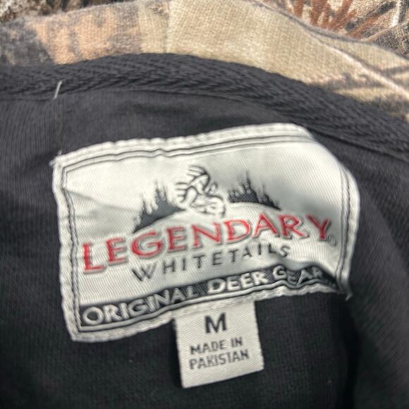 Legendary Whitetails Camo Sleeve Hoodie – Black Deer Graphic – Size M - Picture 4 of 5